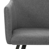 Dining Chairs 2 pcs Light Grey Fabric - 45-Degree Angle
