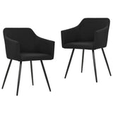Dining Chairs 2 pcs Black Fabric