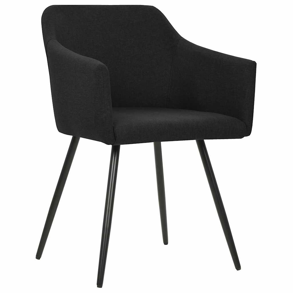 Dining Chairs 2 pcs Black Fabric