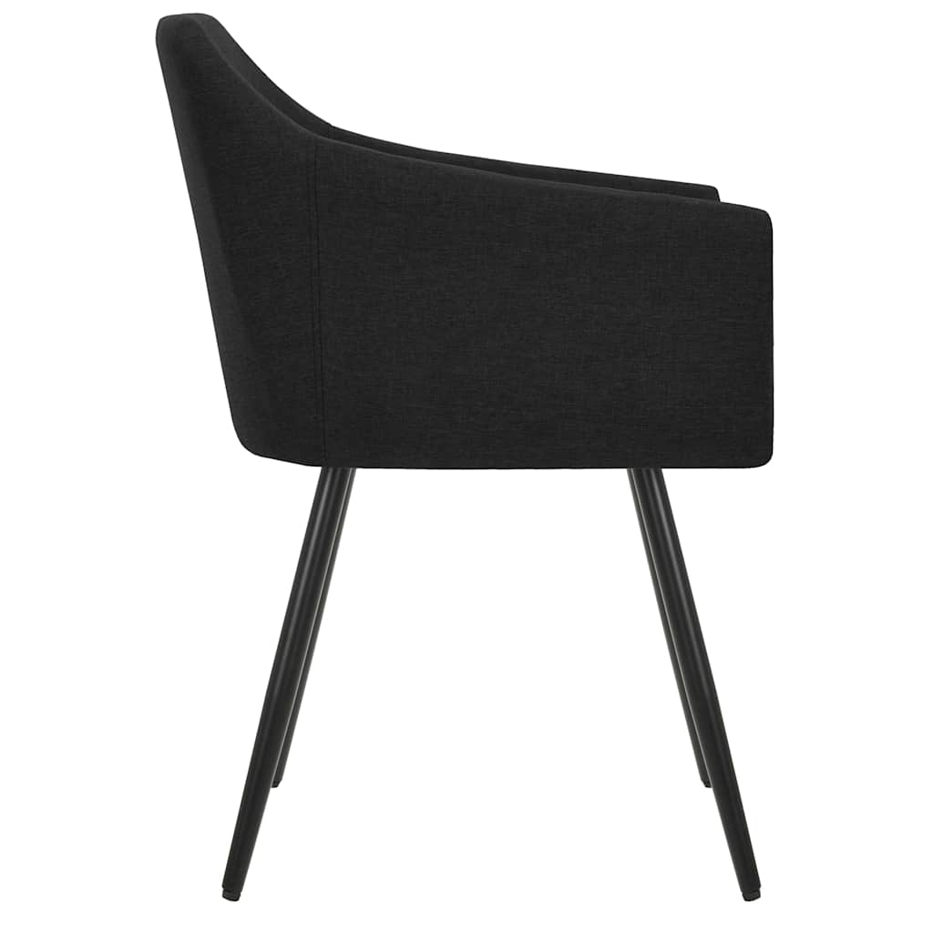 Dining Chairs 2 pcs Black Fabric