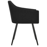Dining Chairs 2 pcs Black Fabric - Top-Down View