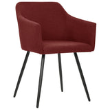 Dining Chairs 2 pcs Wine Red Fabric
