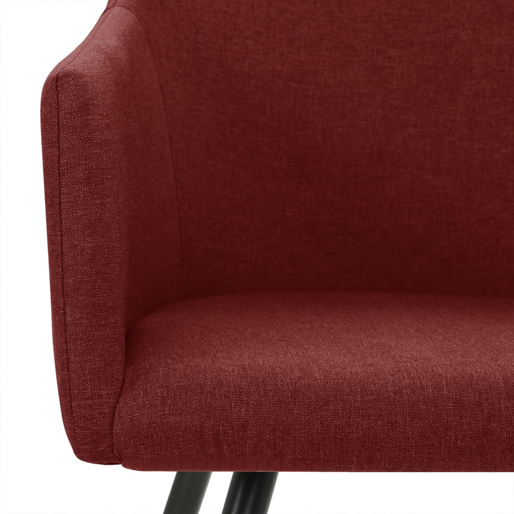 Dining Chairs 2 pcs Wine Red Fabric