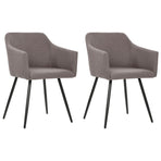 Dining Chairs 2 pcs Taupe Fabric