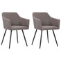 Dining Chairs 2 pcs Taupe Fabric