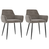 Dining Chairs 2 pcs Light Grey Velvet