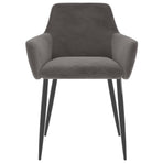 Dining Chairs 2 pcs Dark Grey Velvet