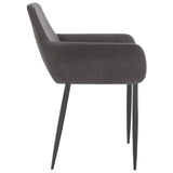 Dining Chairs 2 pcs Dark Grey Velvet