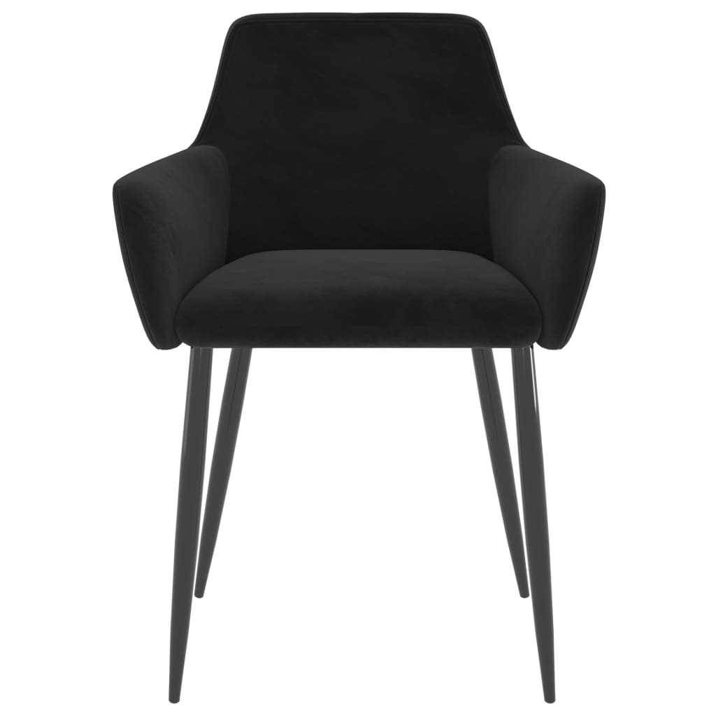 Dining Chairs 2 pcs Black Velvet