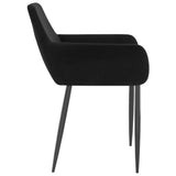 Dining Chairs 2 pcs Black Velvet - Top-Down View