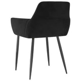 Dining Chairs 2 pcs Black Velvet - 45-Degree Angle
