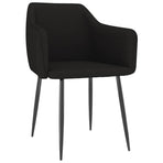 Dining Chairs 2 pcs Black Fabric