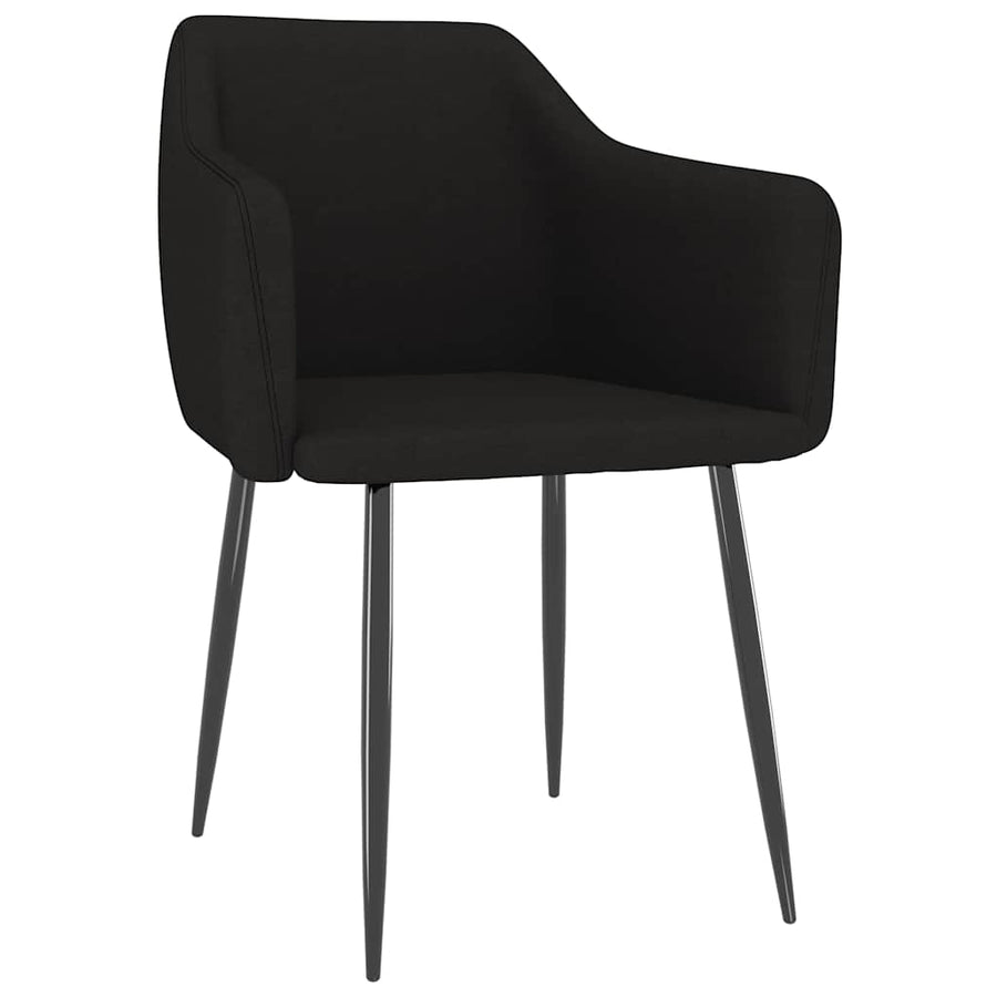 Dining Chairs 2 pcs Black Fabric