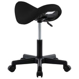 Work Stool Black Faux Leather - Top-Down View