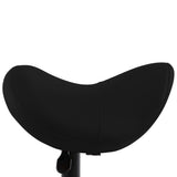 Work Stool Black Faux Leather - 45-Degree Angle