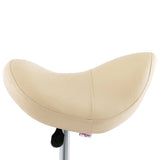Work Stool Cream Faux Leather - 45-Degree Angle