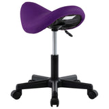 Work Stool Purple Faux Leather