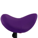 Work Stool Purple Faux Leather - 45-Degree Angle