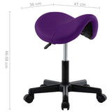 Work Stool Purple Faux Leather