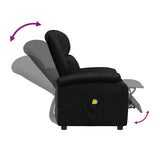 Massage Chair Black Faux Leather - Rear View