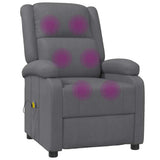 Massage Chair Anthracite Faux Leather - Close-Up Angle