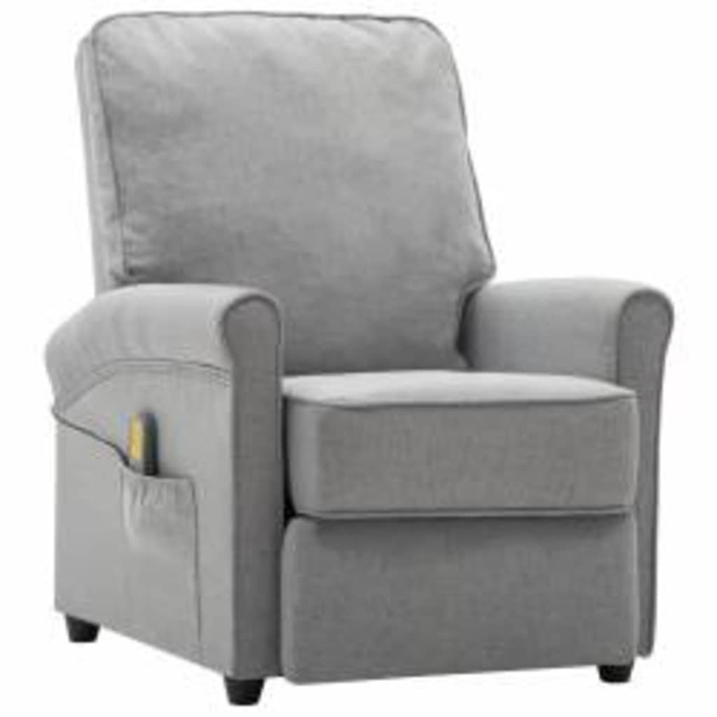 Massage Chair Light Grey Fabric