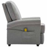 Massage Chair Light Grey Fabric