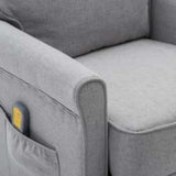 Massage Chair Light Grey Fabric