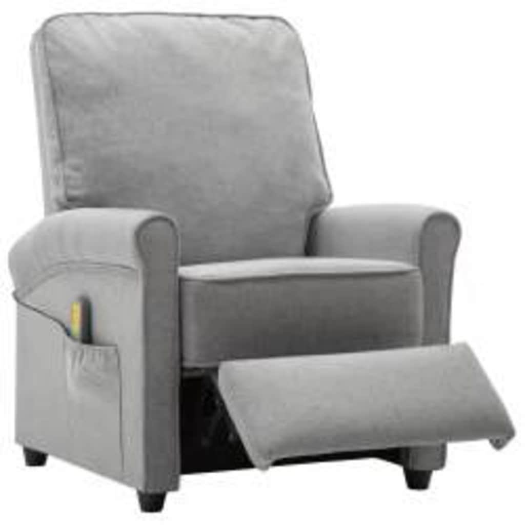 Massage Chair Light Grey Fabric