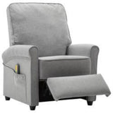 Massage Chair Light Grey Fabric
