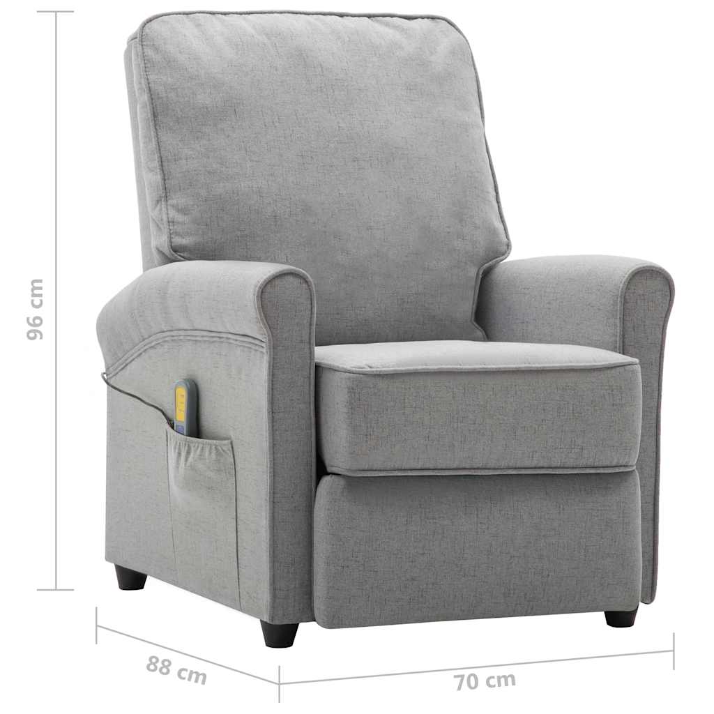 Massage Chair Light Grey Fabric