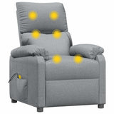 Massage Chair Light Grey Fabric