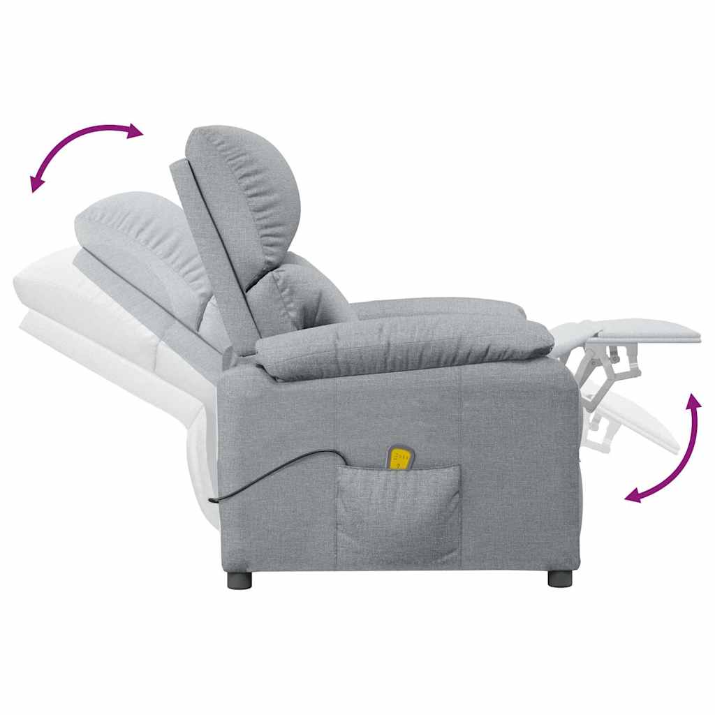 Massage Chair Light Grey Fabric