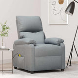 Massage Chair Light Grey Fabric