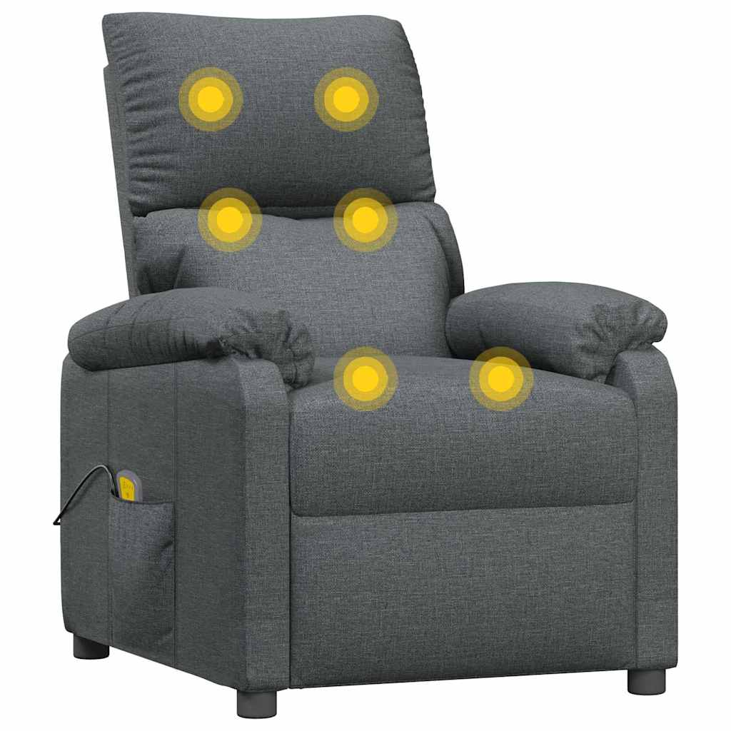 Massage Chair Dark Grey Fabric