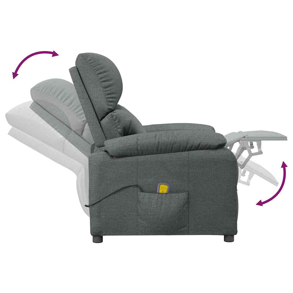 Massage Chair Dark Grey Fabric