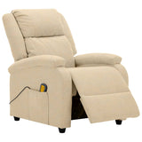 Massage Chair Cream Fabric - Side View