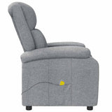 Massage Chair Light Grey Fabric - Top-Down View