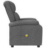 Massage Chair Dark Grey Fabric - Top-Down View