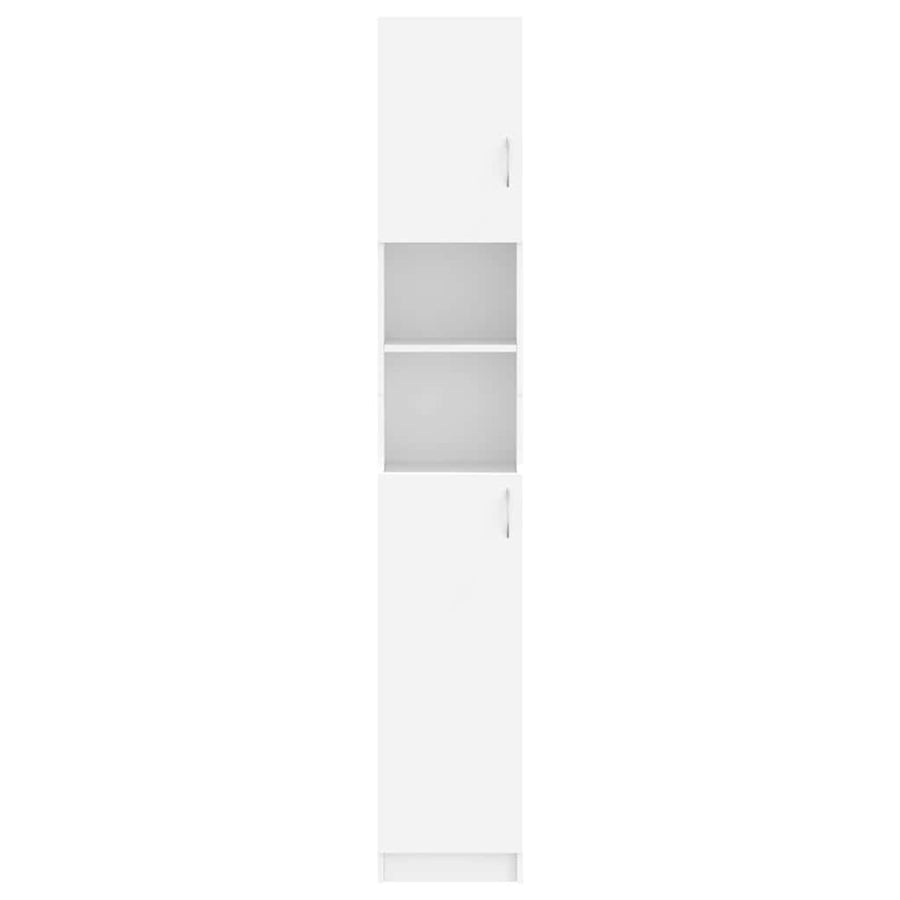 Washing Machine Cabinet Set White Engineered Wood