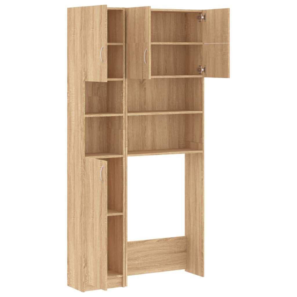 Washing Machine Cabinet Set Sonoma Oak Engineered Wood