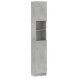 Washing Machine Cabinet Set Concrete Grey Engineered Wood - Low Angle
