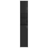 Washing Machine Cabinet Set High Gloss Black Engineered Wood - Extra Image