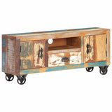 TV Cabinet 120x30x50 cm Solid Reclaimed Wood - Extra Image