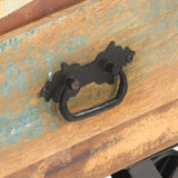 Sideboard 80x30x70 cm Solid Reclaimed Wood - Rear View