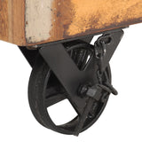 Sideboard 80x30x70 cm Solid Reclaimed Wood - Close-Up Angle