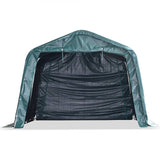 Removable Livestock Tent PVC 550 g/m² 3.3x3.2 m Dark Green - Front View