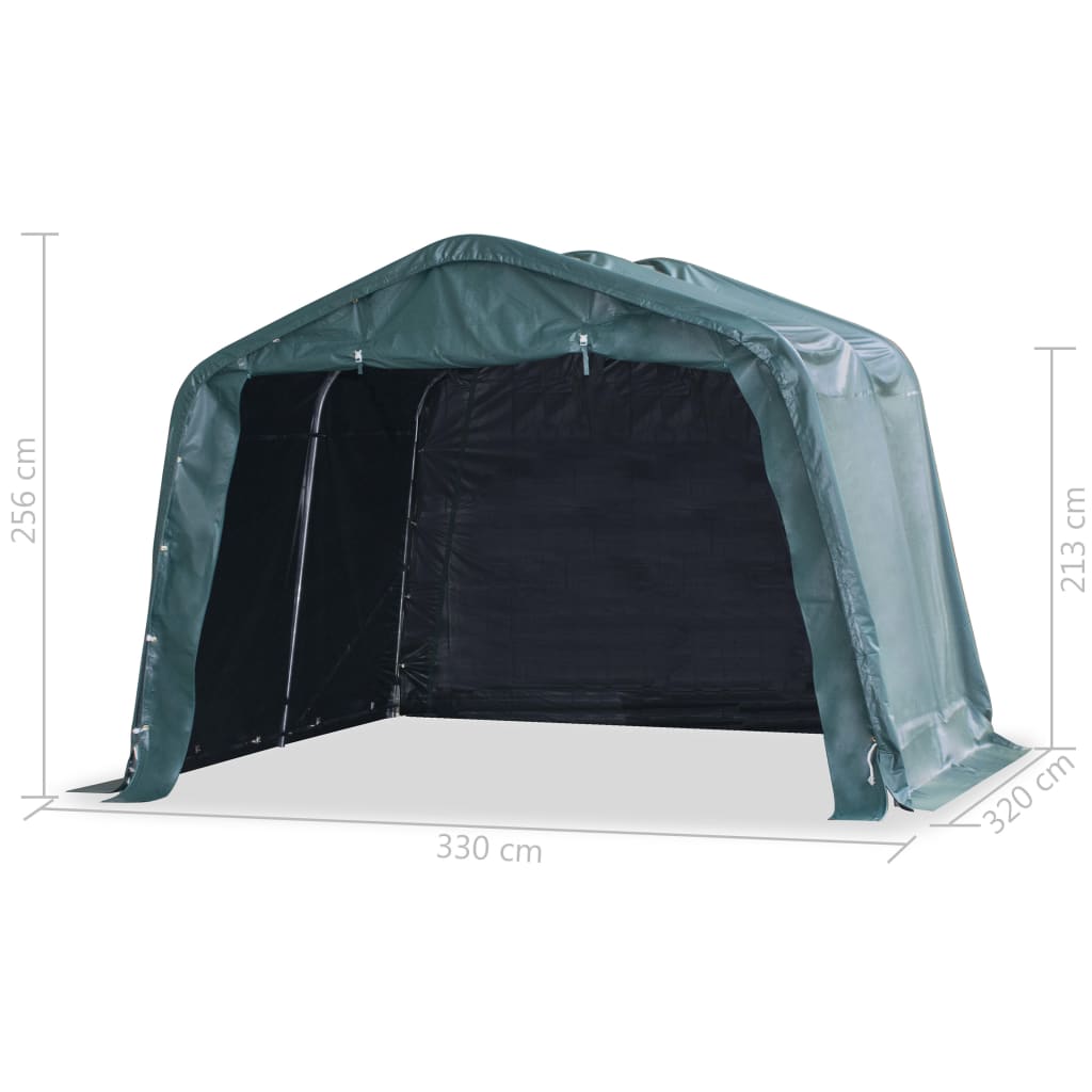Removable Livestock Tent PVC 550 g/m? 3.3x3.2 m Dark Green