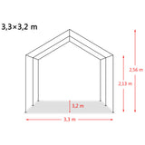 Removable Livestock Tent PVC 550 g/m? 3.3x3.2 m Dark Green