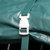 Removable Livestock Tent PVC 550 g/m² 3.3x4.8 m Dark Green - Rear View